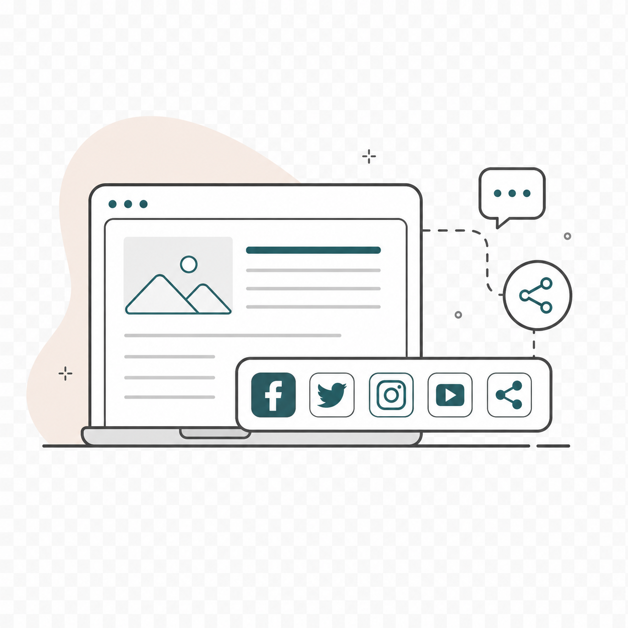 Blog and social media illustration