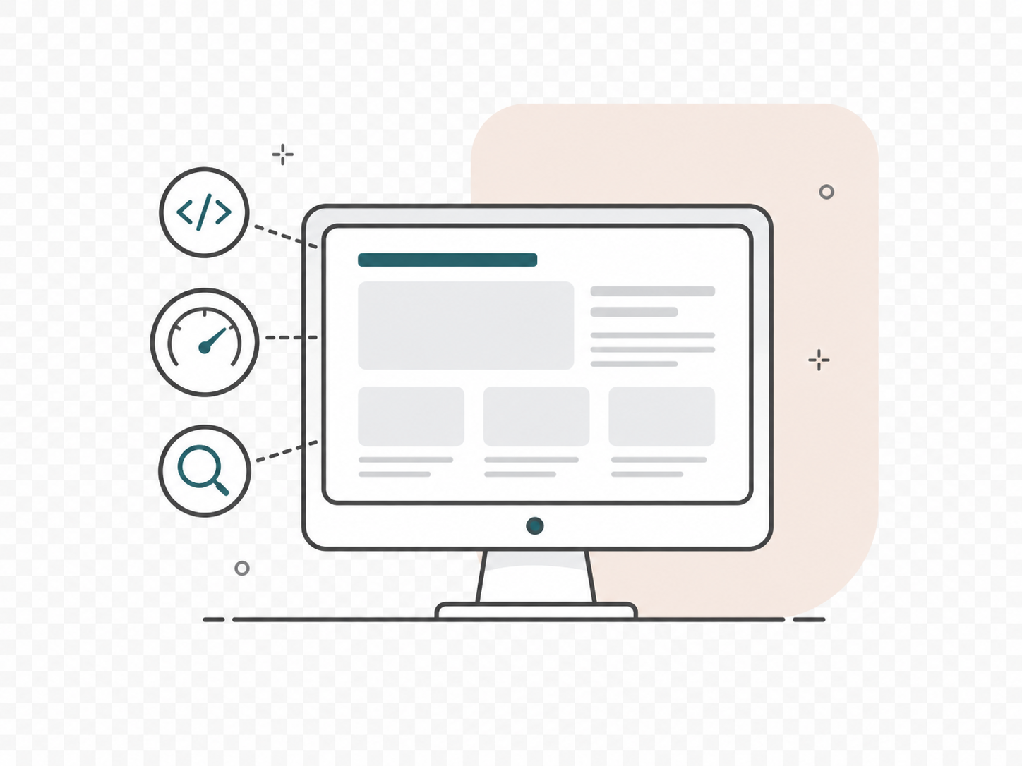 SEO optimized website illustration